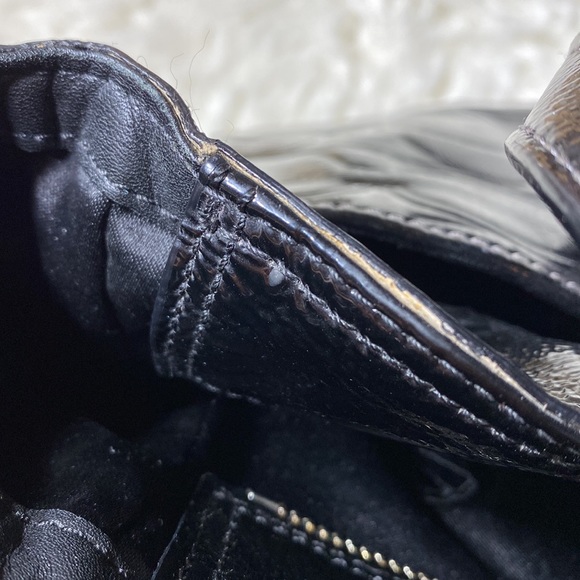 COACH Gallery Patent Leather Tote Black F19462 - Picture 12 of 14